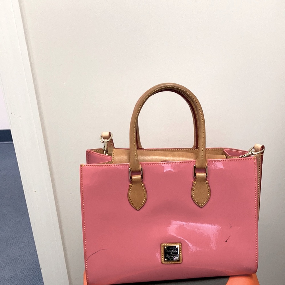Pink Dooney and Bourke Patten Leather Cross Body